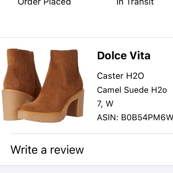 7W Dolce Vita Camel Suede Caster H2O “1970’s bootie” - Picture 2 of 9
